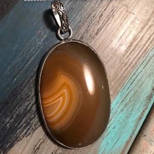Botswana agate pendant